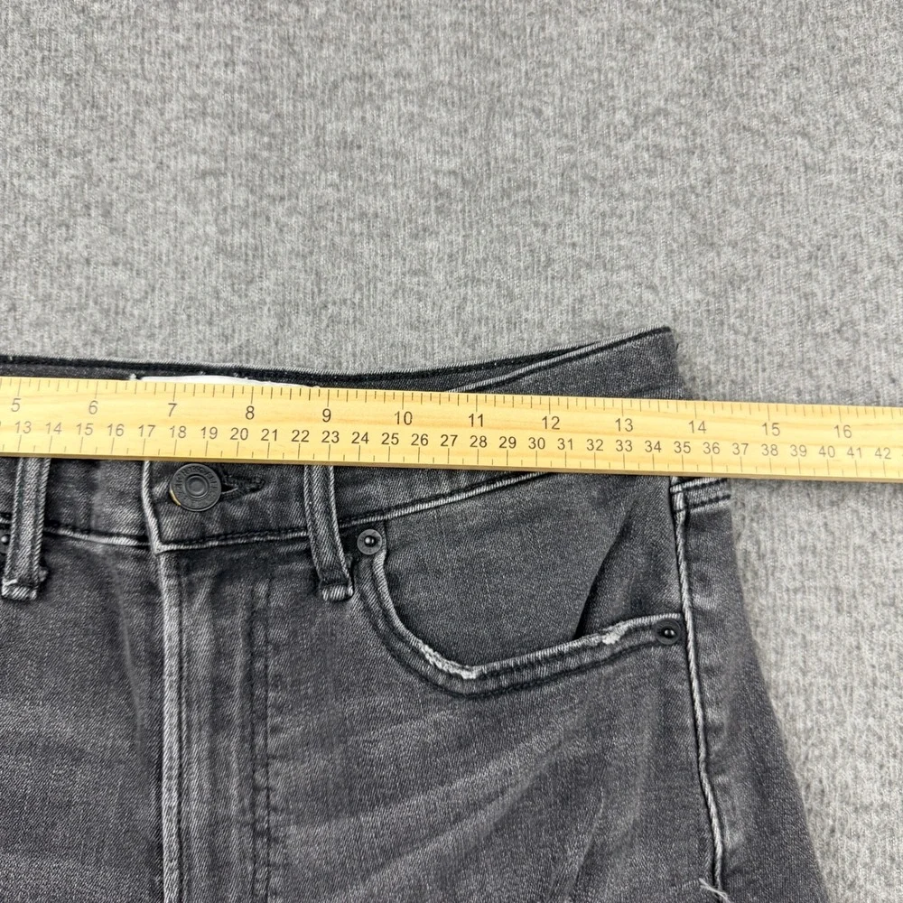 Abercrombie‎ & Fitch Women's 27 High Rise Distressed Denim Shorts Black Frayed